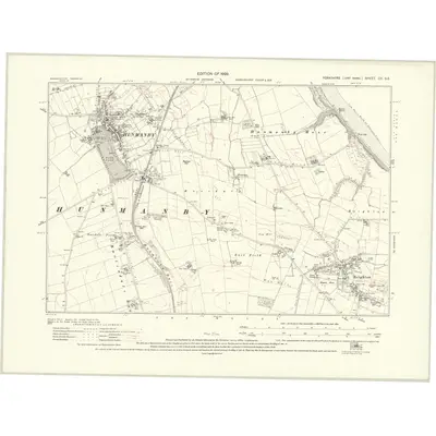 1926 Map of Yorkshire CX.SE, 1929 Print