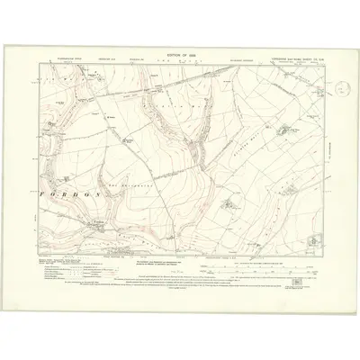 1926 Map of Yorkshire CX.SW, 1929 Print