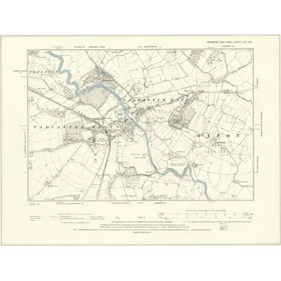1891 Map of Yorkshire CXC.SW, 1894 Print