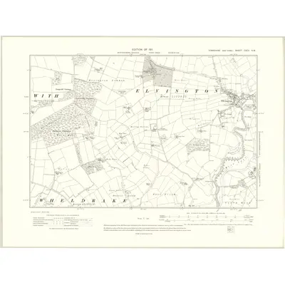 1908 Map of Yorkshire CXCII.NW, 1911 Print