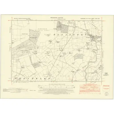 1950 Map of Yorkshire CXCII.NW, 1952 Print