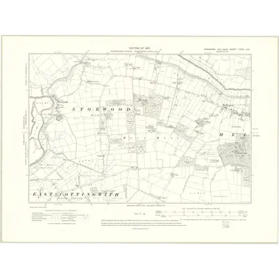 1908 Map of Yorkshire CXCII.SE, 1910 Print