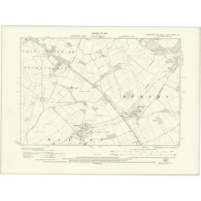 1926 Map of Yorkshire CXCIII.NE, 1929 Print