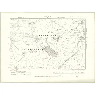1909 Map of Yorkshire CXCIII.NW, 1911 Print