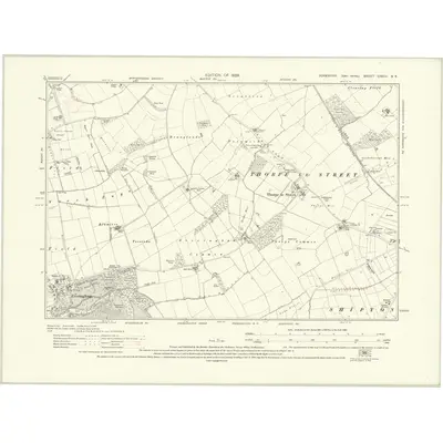 1926 Map of Yorkshire CXCIII.SE, 1929 Print