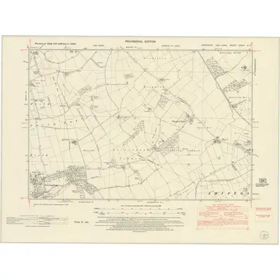 1950 Map of Yorkshire CXCIII.SE, 1953 Print