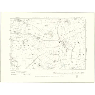 1908 Map of Yorkshire CXCIII.SW, 1911 Print