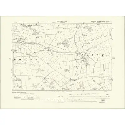 1926 Map of Yorkshire CXCIII.SW, 1929 Print