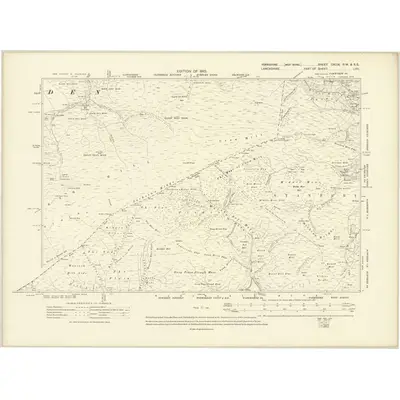 1906 Map of Yorkshire CXCIX.SW & SE, 1910 Print