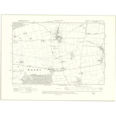1908 Map of Yorkshire CXCV.NW, 1911 Print