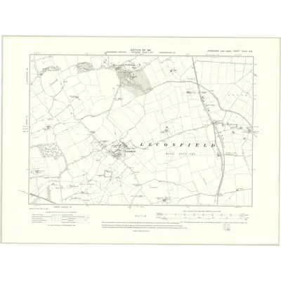 1908 Map of Yorkshire CXCV.SE, 1911 Print