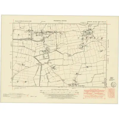 1946 Map of Yorkshire CXCVI.SE, 1951 Print