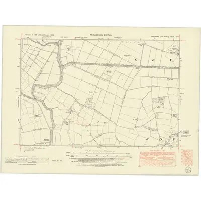 1946 Map of Yorkshire CXCVI.SW, 1951 Print