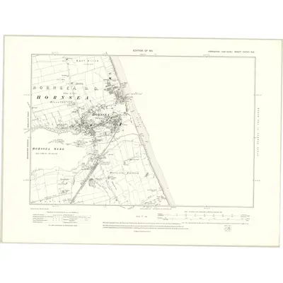 1908 Map of Yorkshire CXCVII.NE, 1911 Print