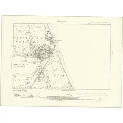 1925 Map of Yorkshire CXCVII.NE, 1929 Print