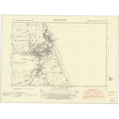 1946 Map of Yorkshire CXCVII.NE, 1952 Print