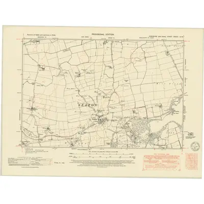 1946 Map of Yorkshire CXCVII.NW, 1951 Print