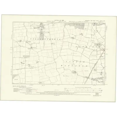 1926 Map of Yorkshire CXCVII.SW, 1929 Print