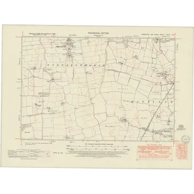 1946 Map of Yorkshire CXCVII.SW, 1951 Print