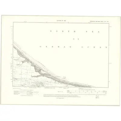 1909 Map of Yorkshire CXI.SW, 1912 Print