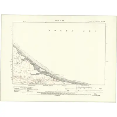1926 Map of Yorkshire CXI.SW, 1929 Print