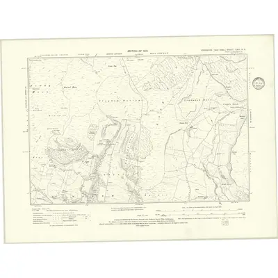 1907 Map of Yorkshire CXIII.NE, 1910 Print