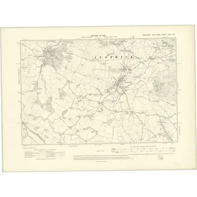 1907 Map of Yorkshire CXIII.SE, 1910 Print