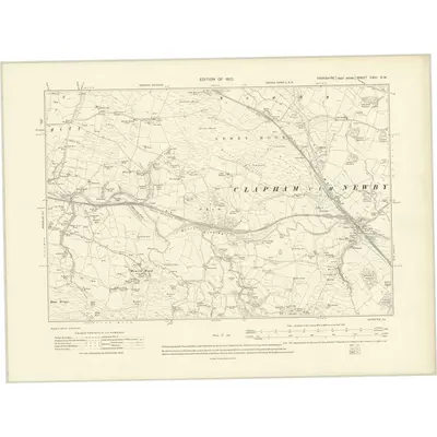1907 Map of Yorkshire CXIII.SW, 1910 Print