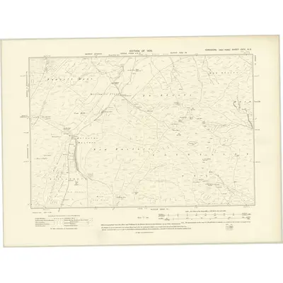 1907 Map of Yorkshire CXIV.NE, 1909 Print