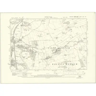 1928 Map of Yorkshire CXIX.NE, 1930 Print