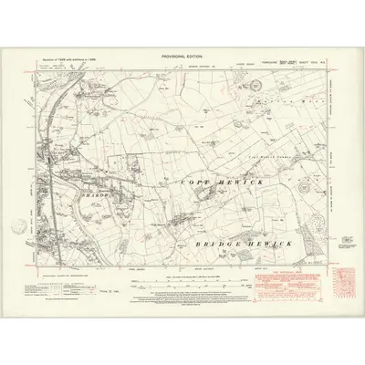 1938 Map of Yorkshire CXIX.NE, 1947 Print