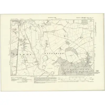1928 Map of Yorkshire CXIX.SE, 1930 Print