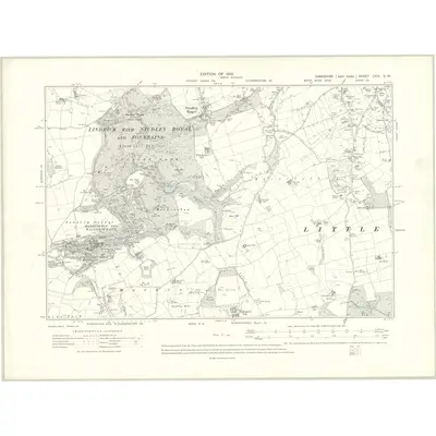 1907 Map of Yorkshire CXIX.SW, 1910 Print