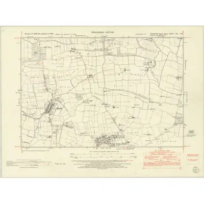 1950 Map of Yorkshire CXL.NW, 1952 Print