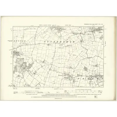1891 Map of Yorkshire CXLI.NW, 1893 Print