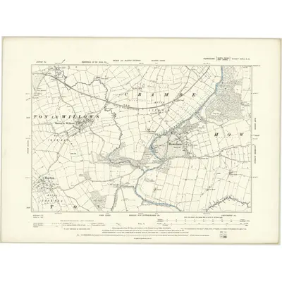 1891 Map of Yorkshire CXLI.SE, 1894 Print