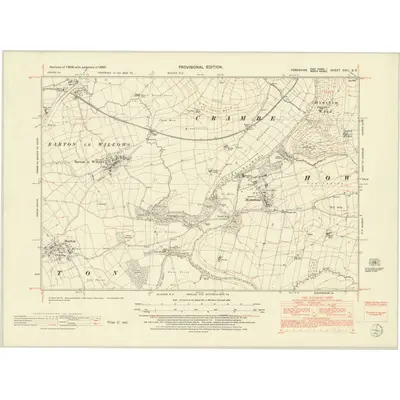 1950 Map of Yorkshire CXLI.SE, 1952 Print