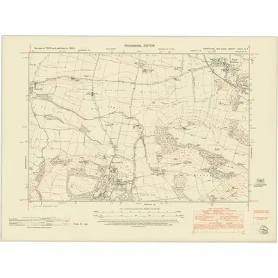 1950 Map of Yorkshire CXLII.NE, 1952 Print