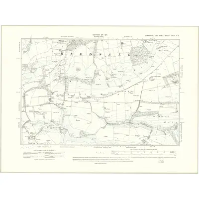 1909 Map of Yorkshire CXLII.SE, 1911 Print