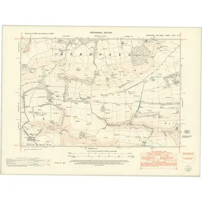 1950 Map of Yorkshire CXLII.SE, 1952 Print
