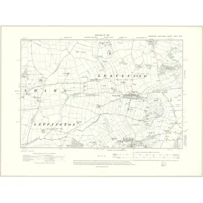 1909 Map of Yorkshire CXLII.SW, 1911 Print