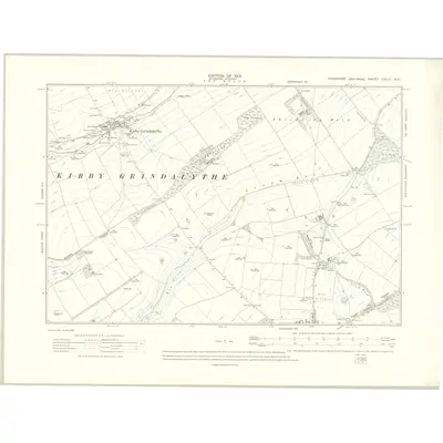 1909 Map of Yorkshire CXLIII.NE, 1912 Print