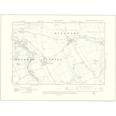 1909 Map of Yorkshire CXLIII.NW, 1912 Print