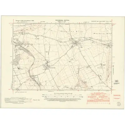 1950 Map of Yorkshire CXLIII.NW, 1952 Print