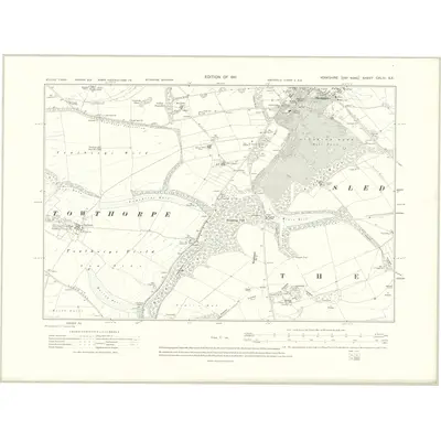 1909 Map of Yorkshire CXLIII.SE, 1911 Print