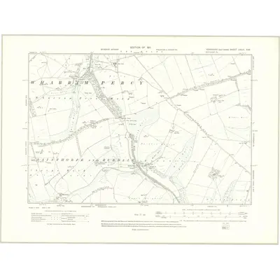 1909 Map of Yorkshire CXLIII.SW, 1911 Print