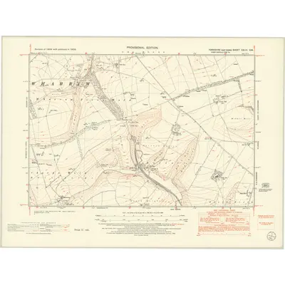 1950 Map of Yorkshire CXLIII.SW, 1952 Print