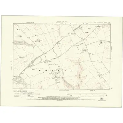 1926 Map of Yorkshire CXLIV.NW, 1929 Print