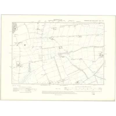 1909 Map of Yorkshire CXLIV.SE, 1911 Print