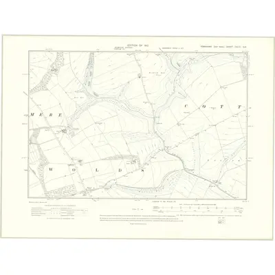 1909 Map of Yorkshire CXLIV.SW, 1912 Print
